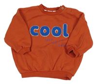 Oranžová oversize mikina s nápisom George