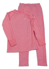 2set - Růžové funkční spodní triko + legíny Kaytan