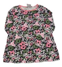 Černá tunika s kytičkami Peuhu