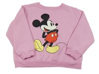 Svetloružová mikina s Mickeym H&M