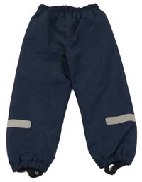 Tmavomodré šusťákové podšité cuff kalhoty F&F