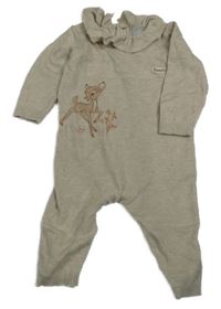 Béžový úpletový overal s Bambim Disney 