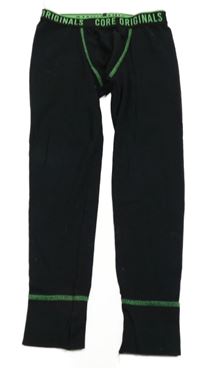 Černo-zelené spodní kalhoty C&A