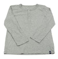 Šedé triko s knoflíčky Jako-o