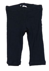 Tmavomodré rebrované tepláky H&M