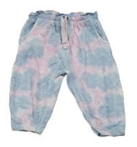 Modro-růžové batikované tepláky Next