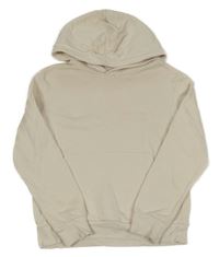 Béžová mikina s klokankou a kapucňou