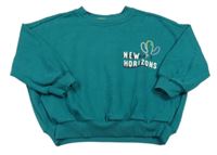 Tmavozelená oversize mikina s kaktusmi George