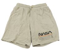 Béžové teplákové kraťasy Nasa H&M