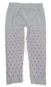 Biele bodkované capri legíny Ergee