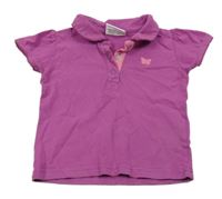 Ružové polo tričko s motýlom Topomini