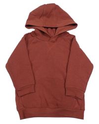 Hrdzavá mikina s klokankou a kapucňou Matalan