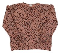 Ružová oversize mikina so srdiečkami a volánikmi Lindex