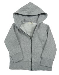 Sivá melírovaná prepínaci mikina s kapucňou H&M