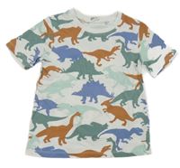 Biele tričko s dinosaurami H&M