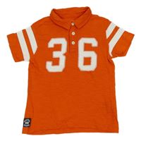 Oranžové polo tričko s číslom H&M