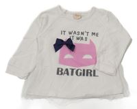 Biele tričko s Batgirl a nápisom