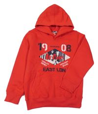 Červená mikina s logom a kapucňou Lee Cooper