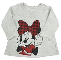 Svetlosivá melírovaná dlhá mikina s Minnie H&M