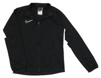 Černo-bílá funkční sportovní propínací mikina s logem Nike