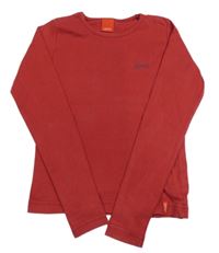 Červené crop tričko s logom ESPRIT