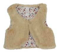 Světlebéžové kožešinové podšité bolérko C&A