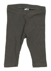 Tmavosivé rebrované legíny H&M