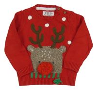 Červený svetr se sobem F&F