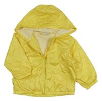 Žltá šušťáková jarná bunda s kapucňou Ergee