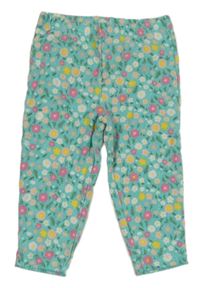 Svetlotyrkysová é tepláky s kvietkami carter's