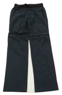 Černé outdoorové kalhoty s odepínacími nohavicemi a páskem CMP