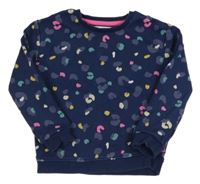 Tmavomodro-farebná vzorovaná mikina M&S