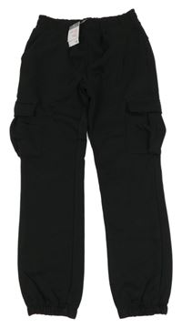 Nové - černé cargo teplé tepláky PRIMARK