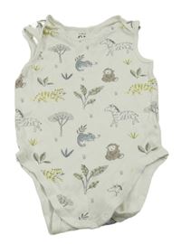Biele body so zvieratkami a stromčekmi  C&A