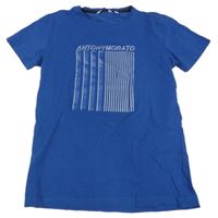 Zafírové tričko s potlačou a logom ANTONY MORATO