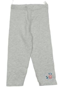 Svetlosivé melírované legíny s květem C&A