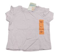 Lila bodkovaná é tričko s volánikmi Primark