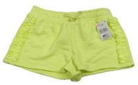 Neonově žluté teplákové kraťasy s volánky Matalan