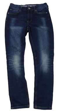 Tmavomodré skinny fit rifle H&M