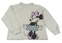 Světlešedá melírovaná mikina s Minnie Disney
