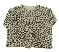 Béžový prepínaci sveter s leopardím vzorom H&M