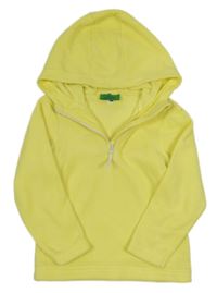 Žltá fleecová funkčná mikina s kapucňou Mountain Warehouse