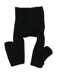 Černé žebrované punčocháče H&M