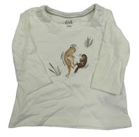 Smotanové tričko s vydrami C&A