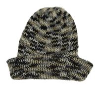 ŠEdo-černá melírovaná pletená čepice