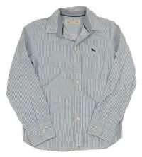 Světlemodro-biela pruhovaná košeľa H&M