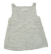 Svetlosivé melírované svetrové šaty F&F