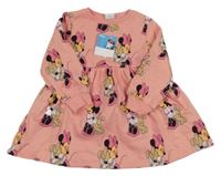 Nové - Růžové teplákové šaty s Minnie Disney