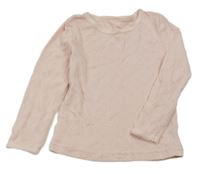 Růžové spodní triko s perforovanými srdíčky Primark