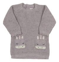 Lila svetrové šaty s kapsami s jednorožci Primark